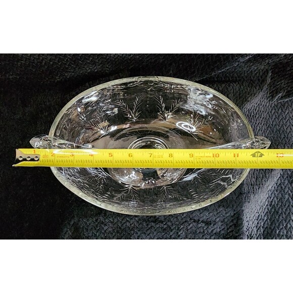 Rock Sharpe Crystal Anniversary Fruit Bowl – Elegant Glass Centerpiece, 1940s - Picture 14 of 15